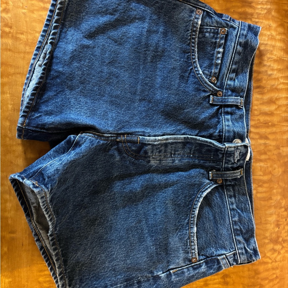 Agolde Indigo Denim Shorts